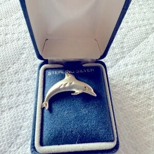 Sterling Silver Jumping Dolphin Pendant